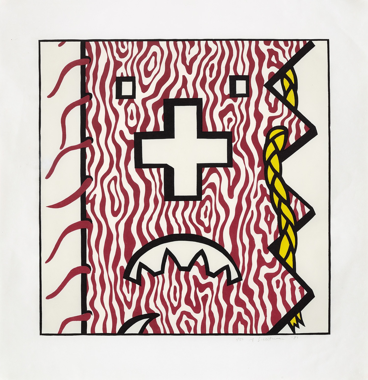 Roy Lichtenstein - American Indian Theme IV (T.G. 349, C. 163)