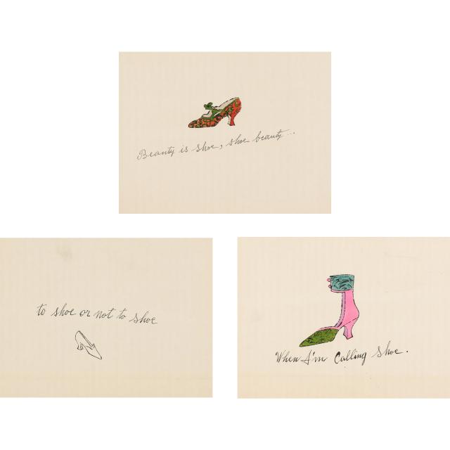 Andy Warhol - BEAUTY IS SHOE, SHOE IS BEAUTY; TO SHOE OR NOT TO SHOE; WHEN I'M CALLING SHOE