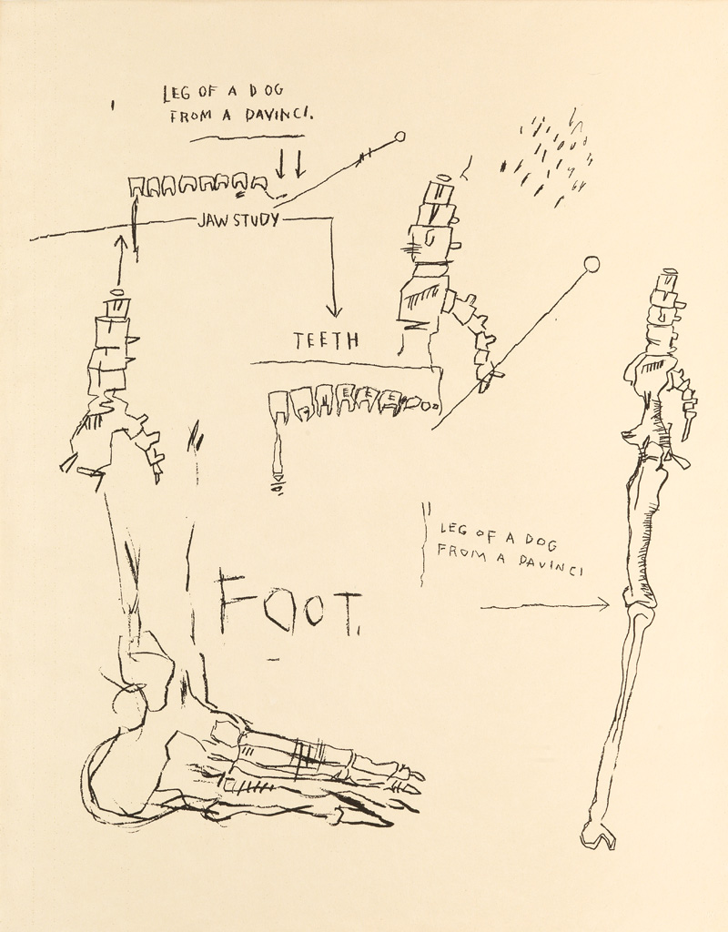 Jean-Michel Basquiat - Leg of a Dog, from Da Vinci.