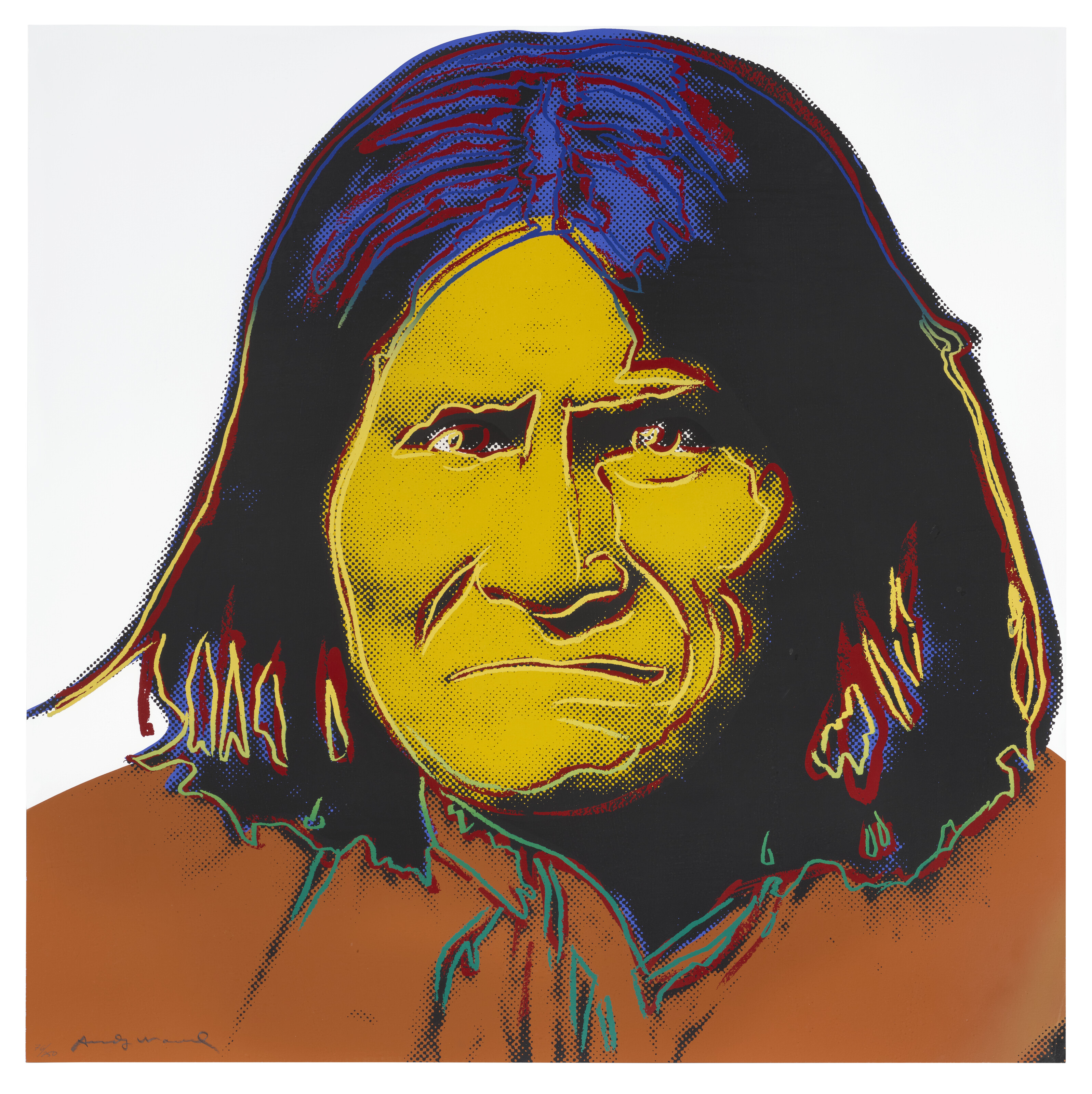 Andy Warhol - Geronimo, from Cowboys and Indians