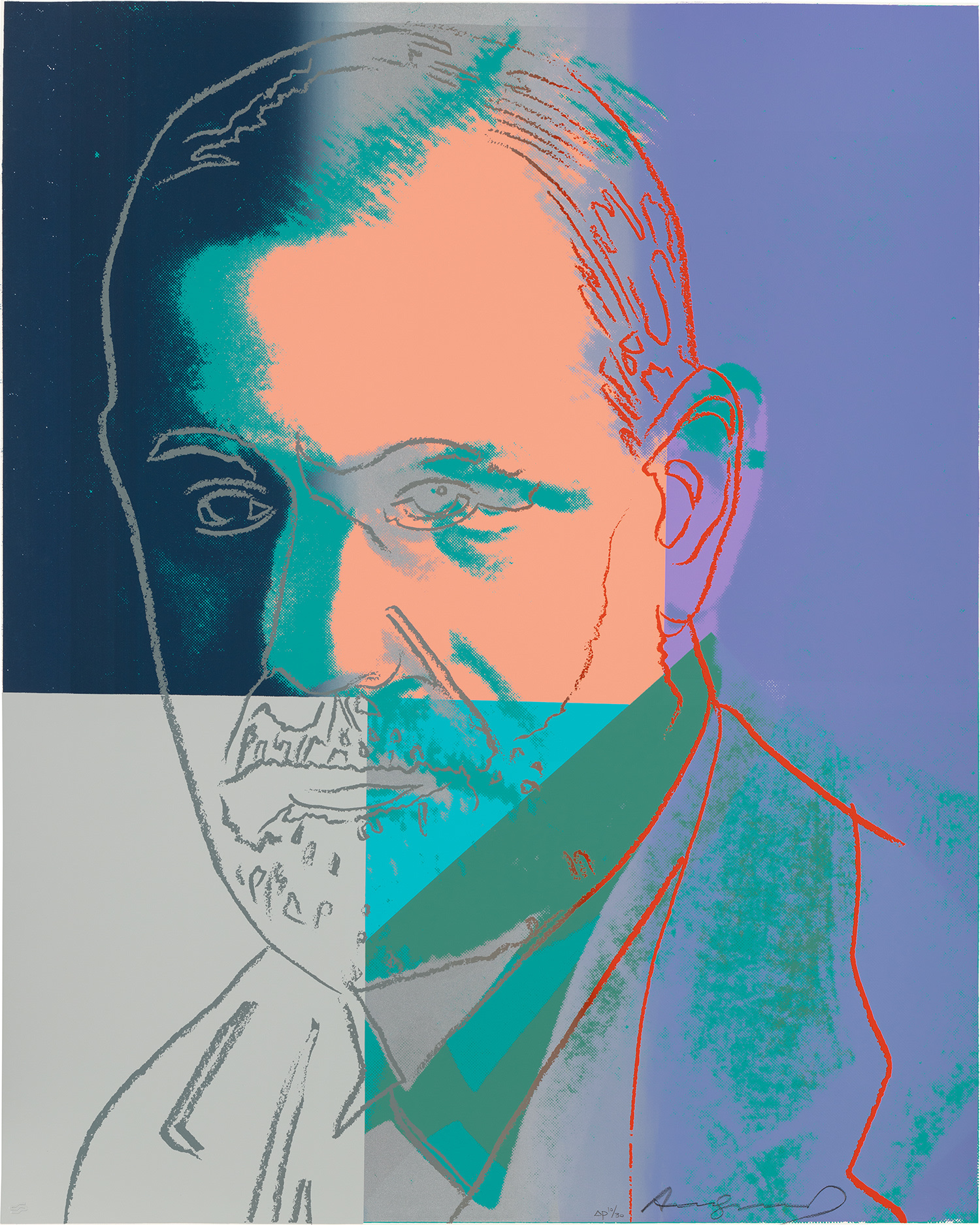 Andy Warhol - Sigmund Freud, from Ten Portraits of Jews of the Twentieth Century (F. & S. 235)