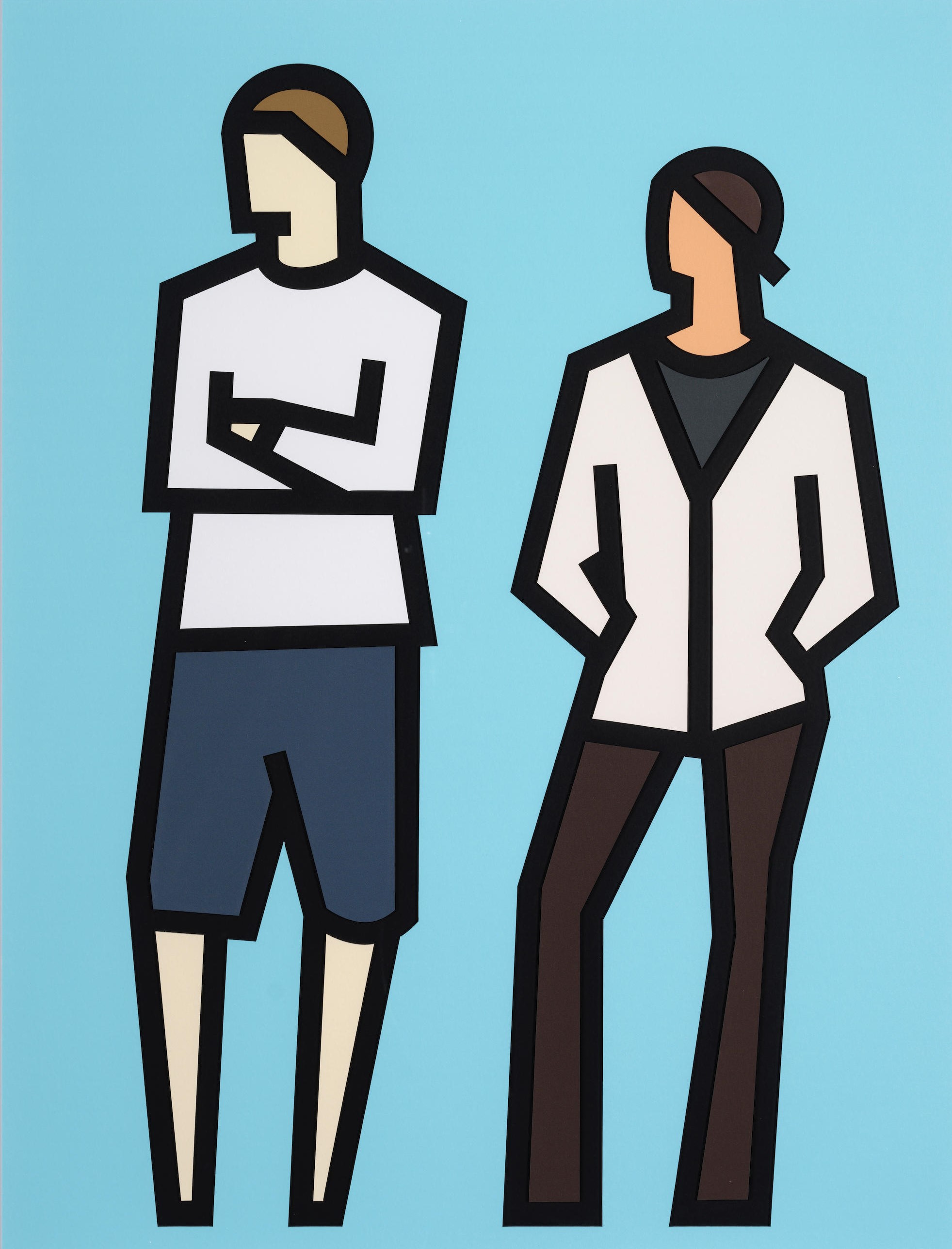 Julian Opie - Tom and Imogen, from Standing Couples