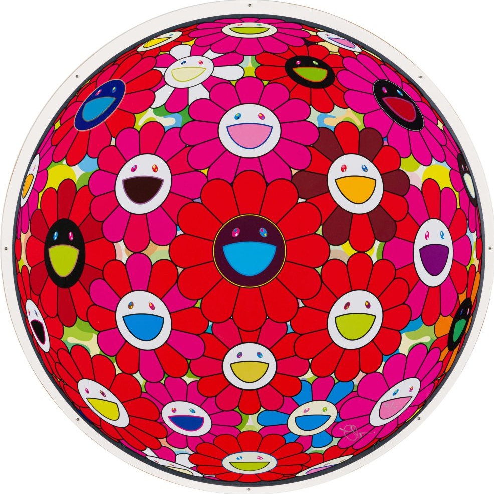 Takashi Murakami - Flowerball (3D) – Red, Pink, Blue