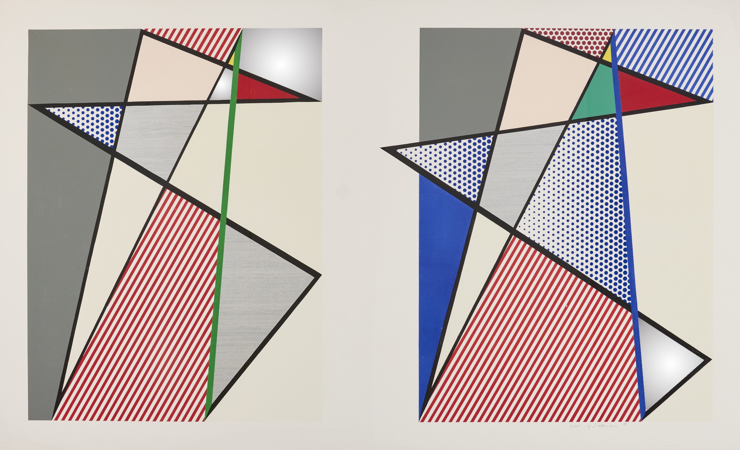 Roy Lichtenstein - Imperfect Diptych (from the Imperfect series)