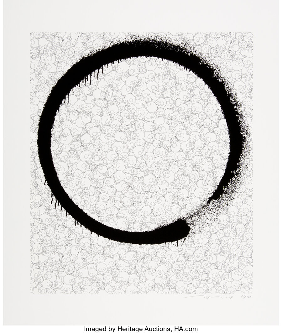 Takashi Murakami - Enso: Facing the Pitch Black Void and Enso: A World Filled with Light