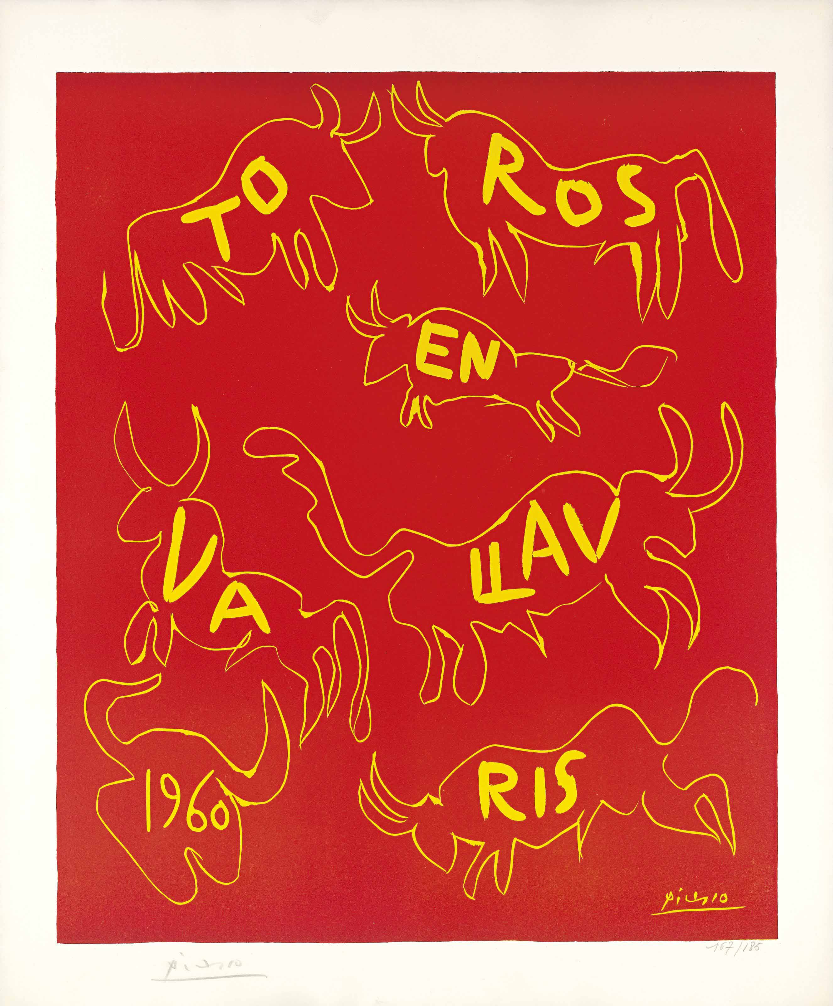 Pablo Picasso - Toros en Vallauris 60 (Bloch 1291; Baer 1269)