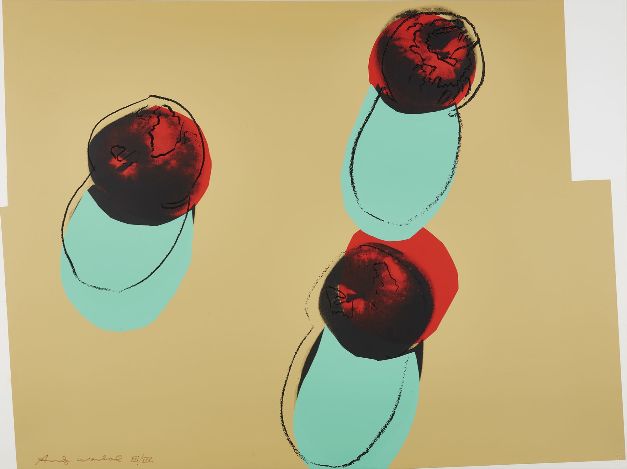 Andy Warhol - Apples, from Space Fruit: Still Lifes