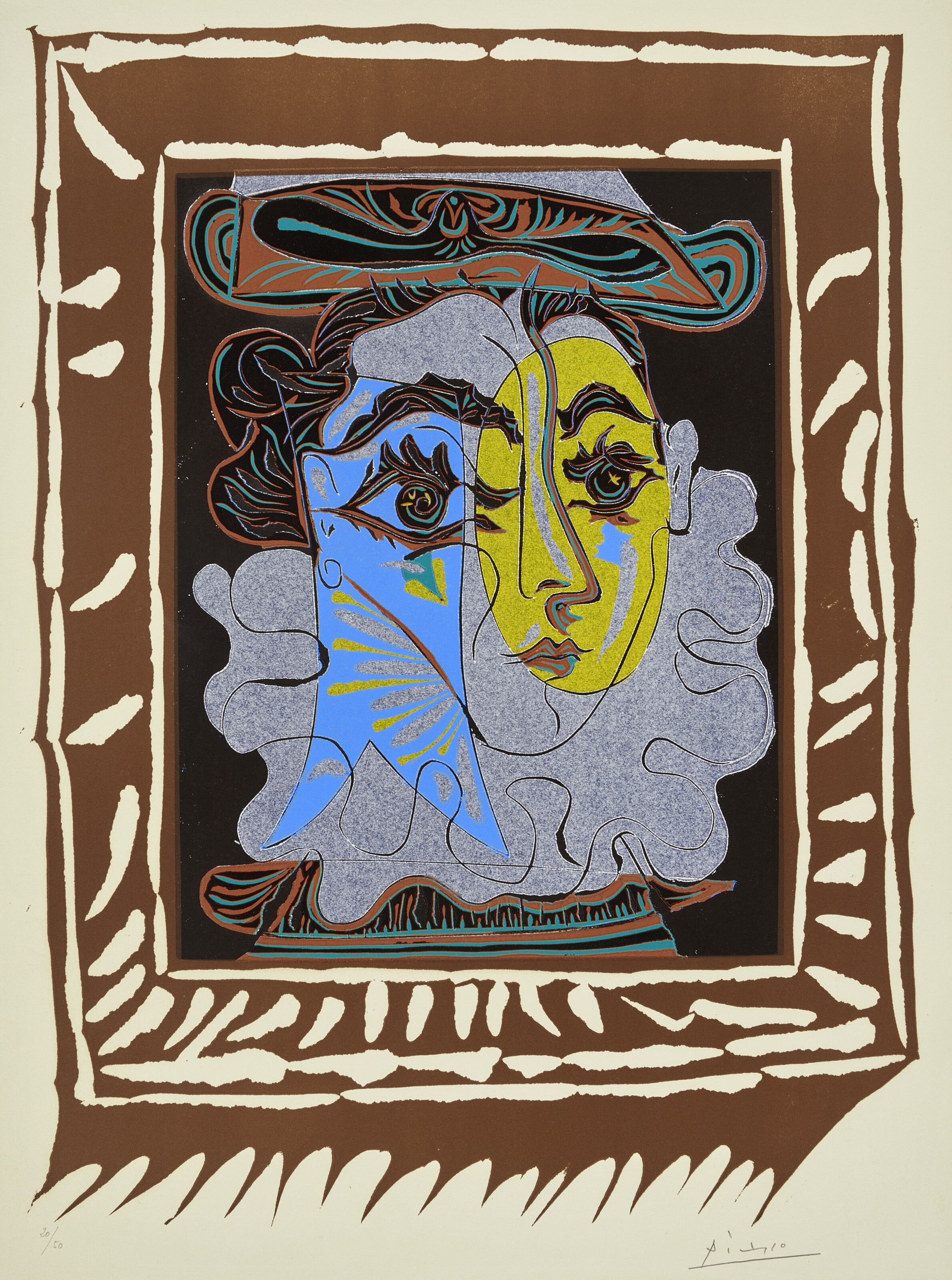 Pablo Picasso - Portrait de femme à la fraise et au chapeau