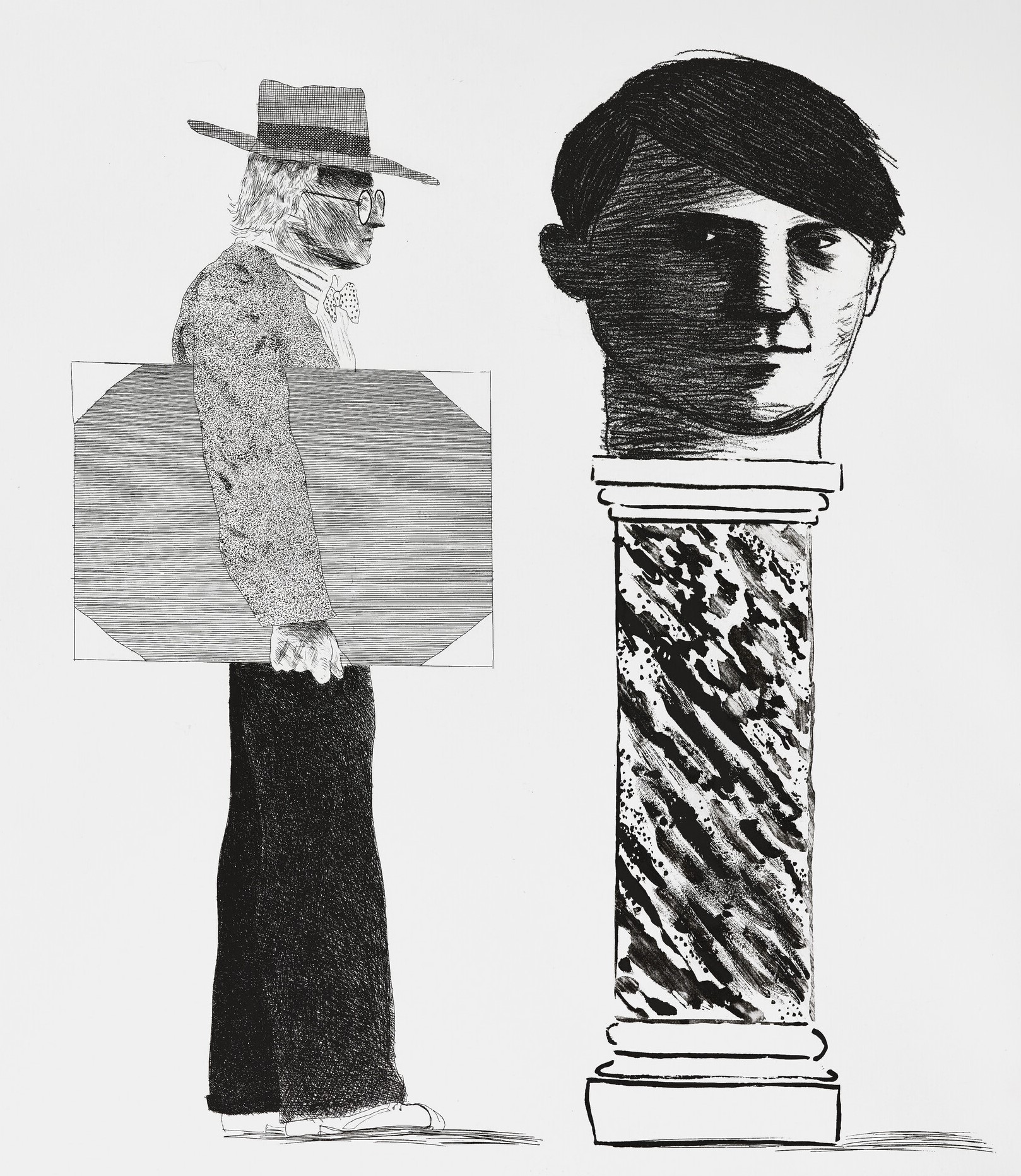 David Hockney - The Student, from Homage to Picasso