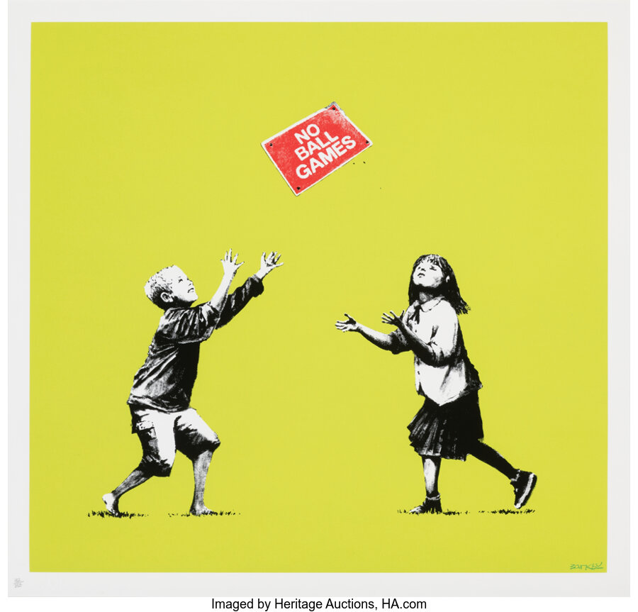Banksy - No Ball Games (Green)