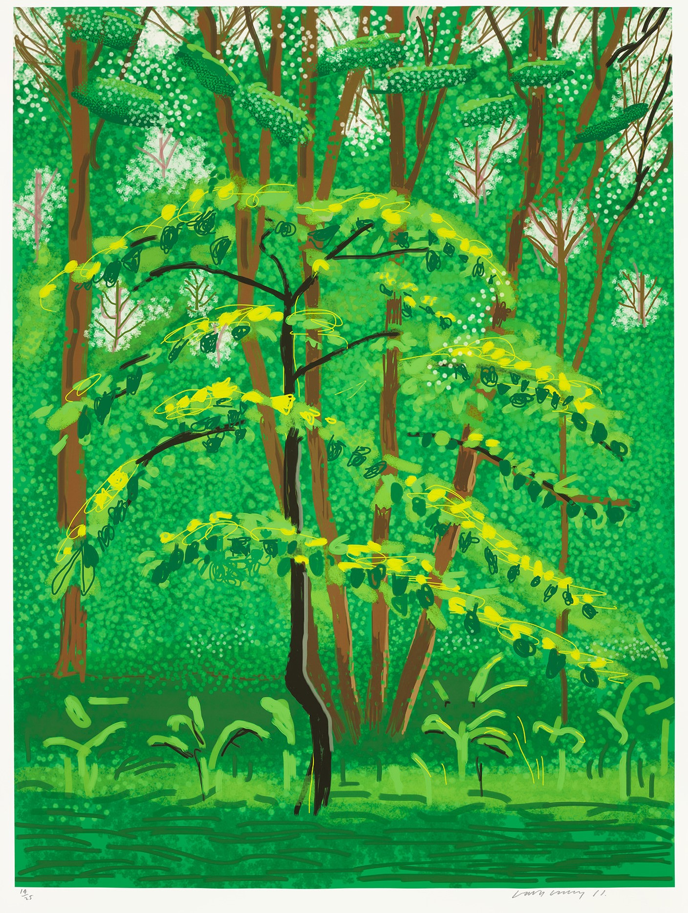 David Hockney - The Arrival of Spring in Woldgate, East Yorkshire in 2011 (twenty eleven) - 19 May