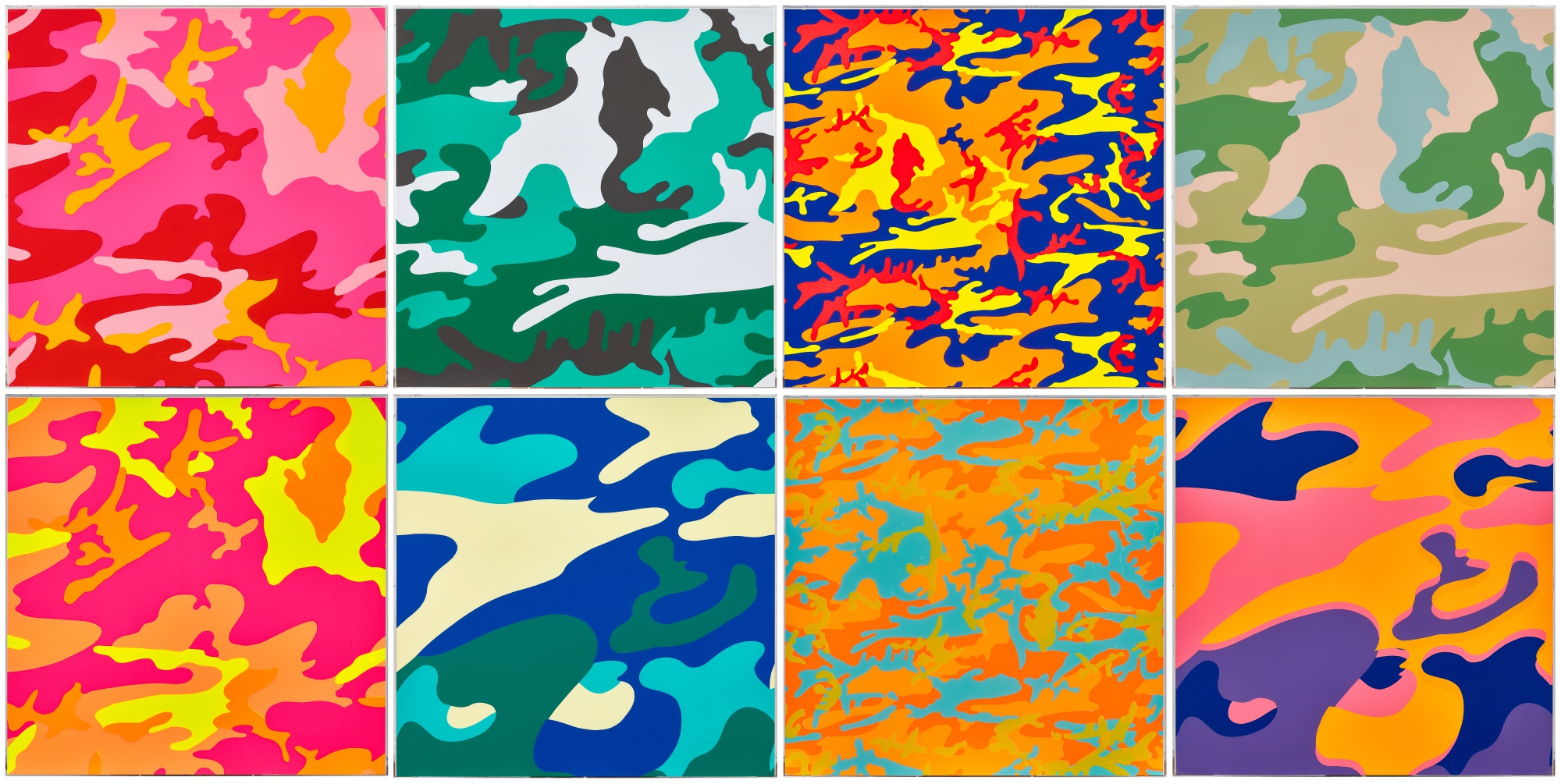 Andy Warhol - CAMOUFLAGE (F. & S. II.406 - 413) (Set of Eight)