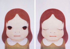 Yoshitomo Nara - Cosmic Girl: Eyes Open / Eyes Closed