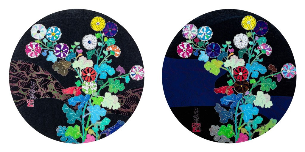 Takashi Murakami - Kansei: Wildflowers Glowing in the Night／Korin: Stellar River in the Heavens (Two Works)