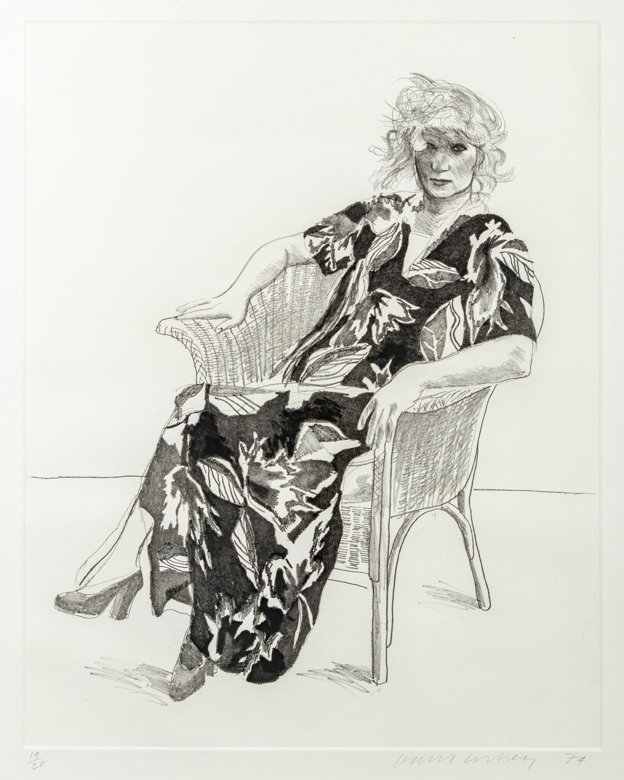 David Hockney - Celia in a Wicker Chair