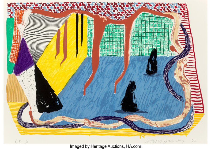 David Hockney - Ink in the Room, from Some New Prints