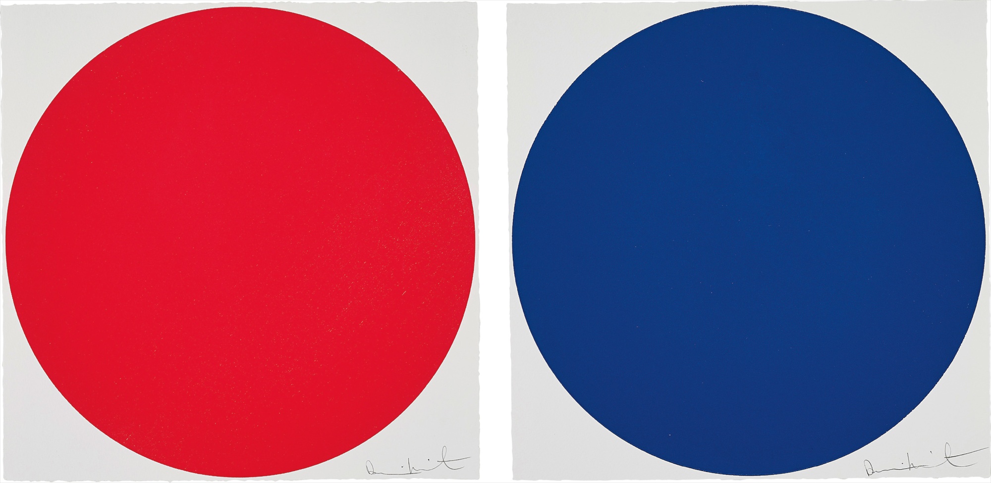 Damien Hirst - Amniotic Fluid; and Equilin, from 40 Woodcut Spots
