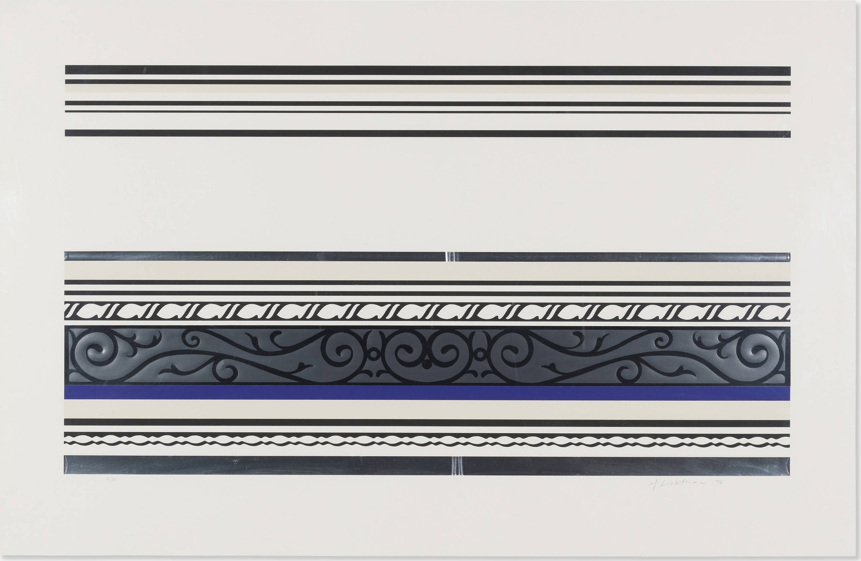Roy Lichtenstein - Entablature IX (from the Entablature series)