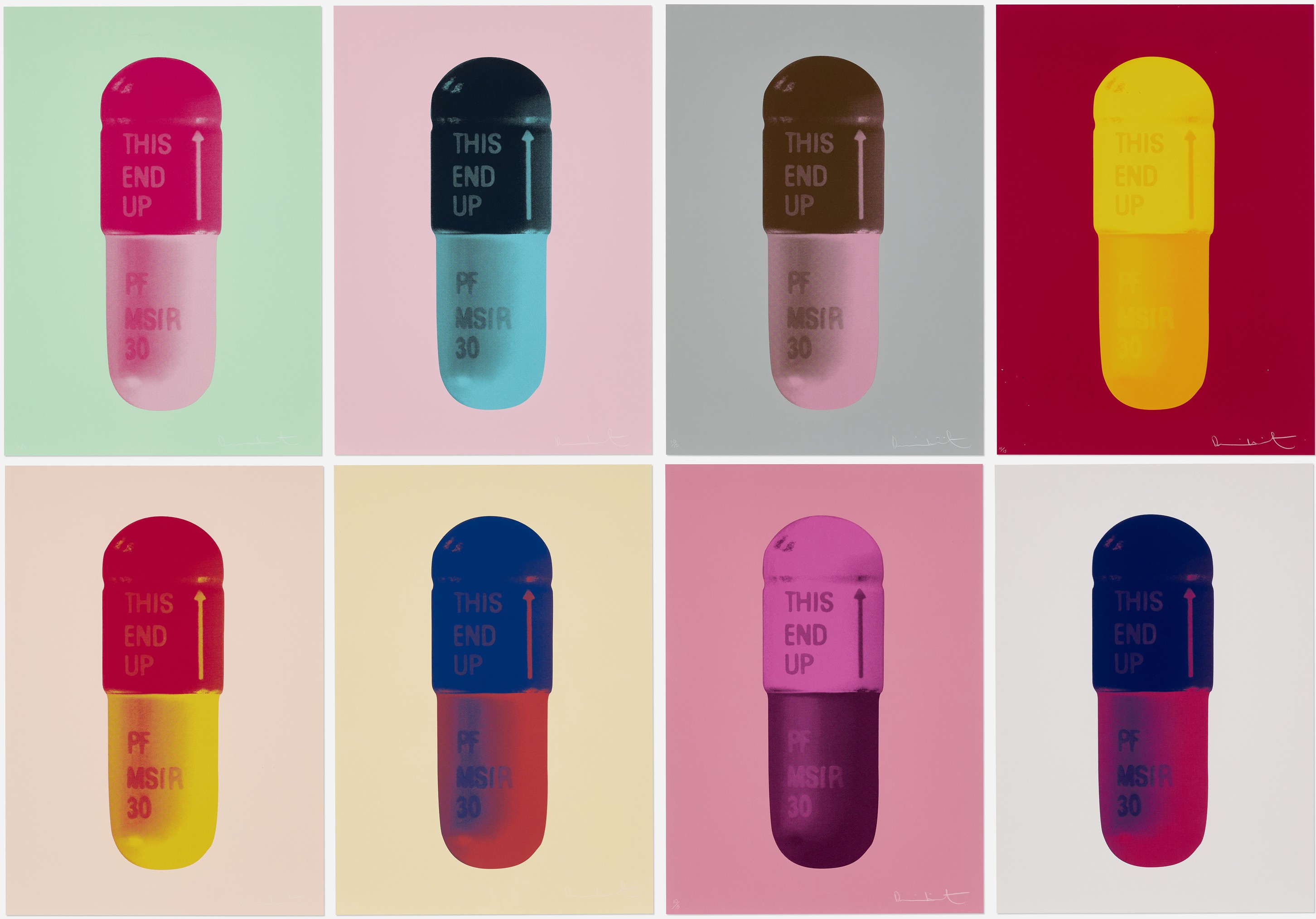 Damien Hirst - Eight works from The Cure series