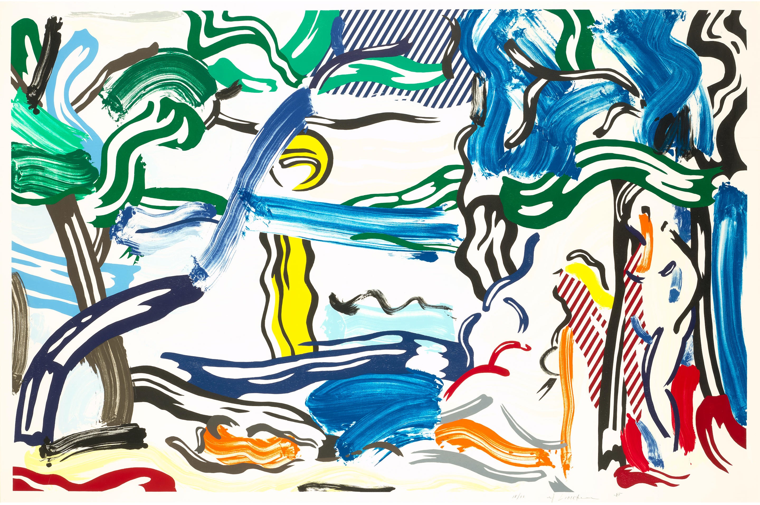 Roy Lichtenstein - Moonscape, from Landscapes