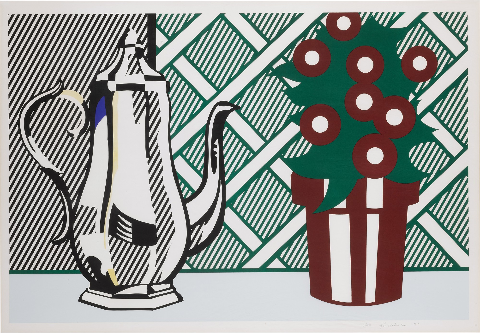 Roy Lichtenstein - Still Life with Pitcher and Flowers (Corlett 130)