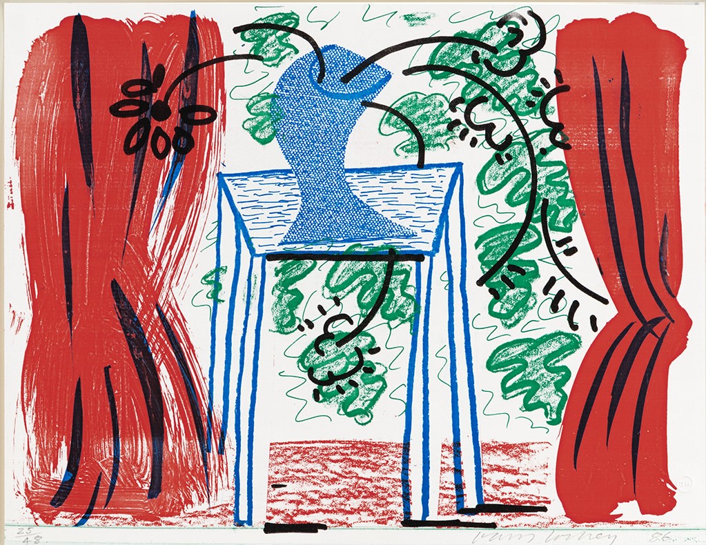 David Hockney - Still Life with Curtains, March 1986 (M.C.A.T. 289)