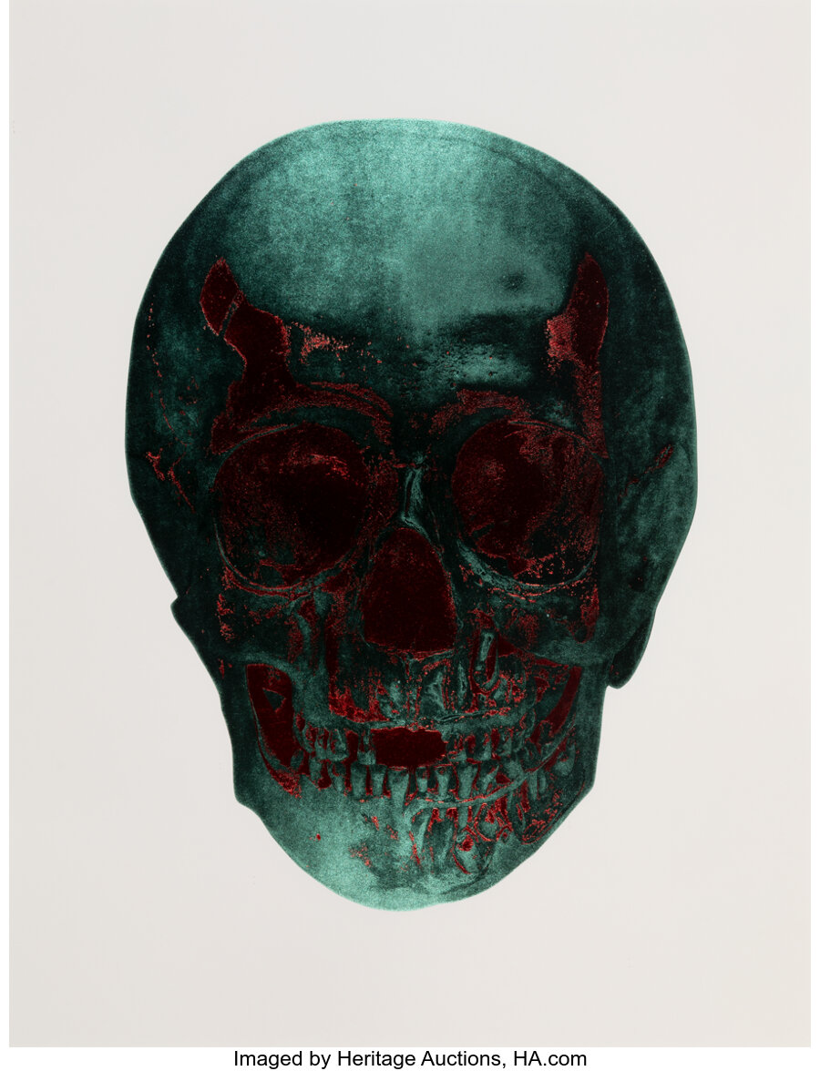 Damien Hirst - The Dead (Racing Green/Chili Red), from Skulls