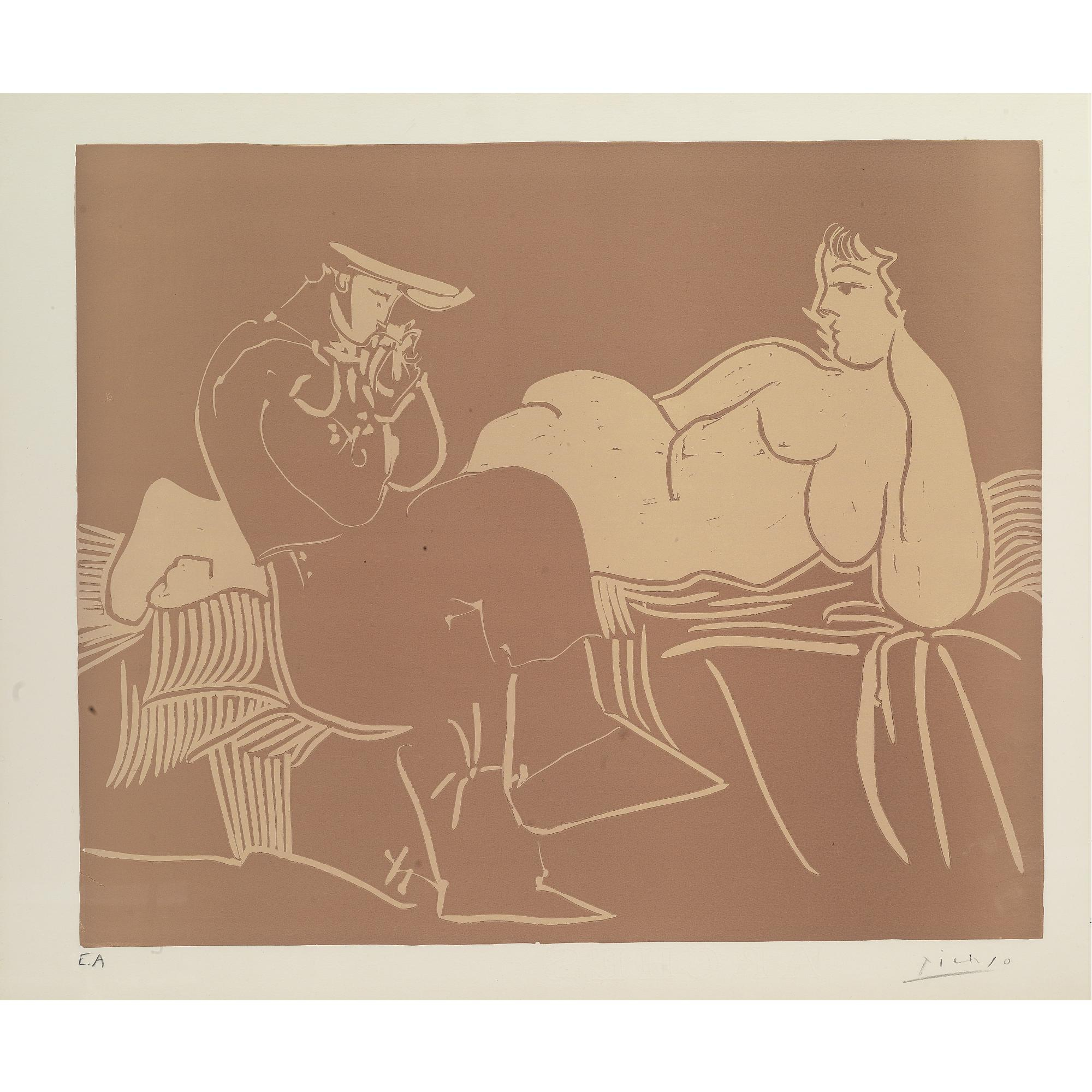 Pablo Picasso - L'aubade, avec Femme Accoudée