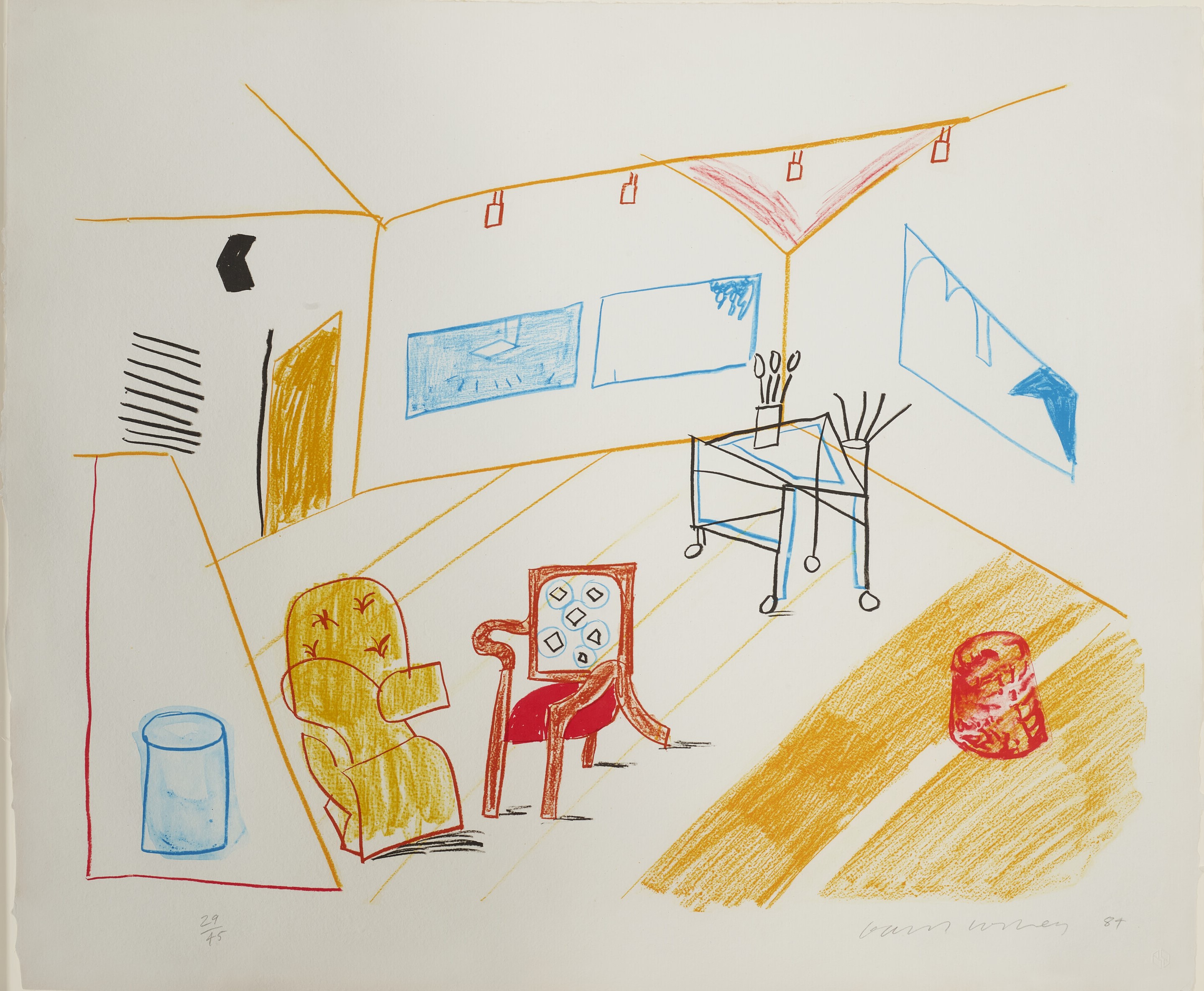 David Hockney - Conversation in the Studio, from Moving Focus
