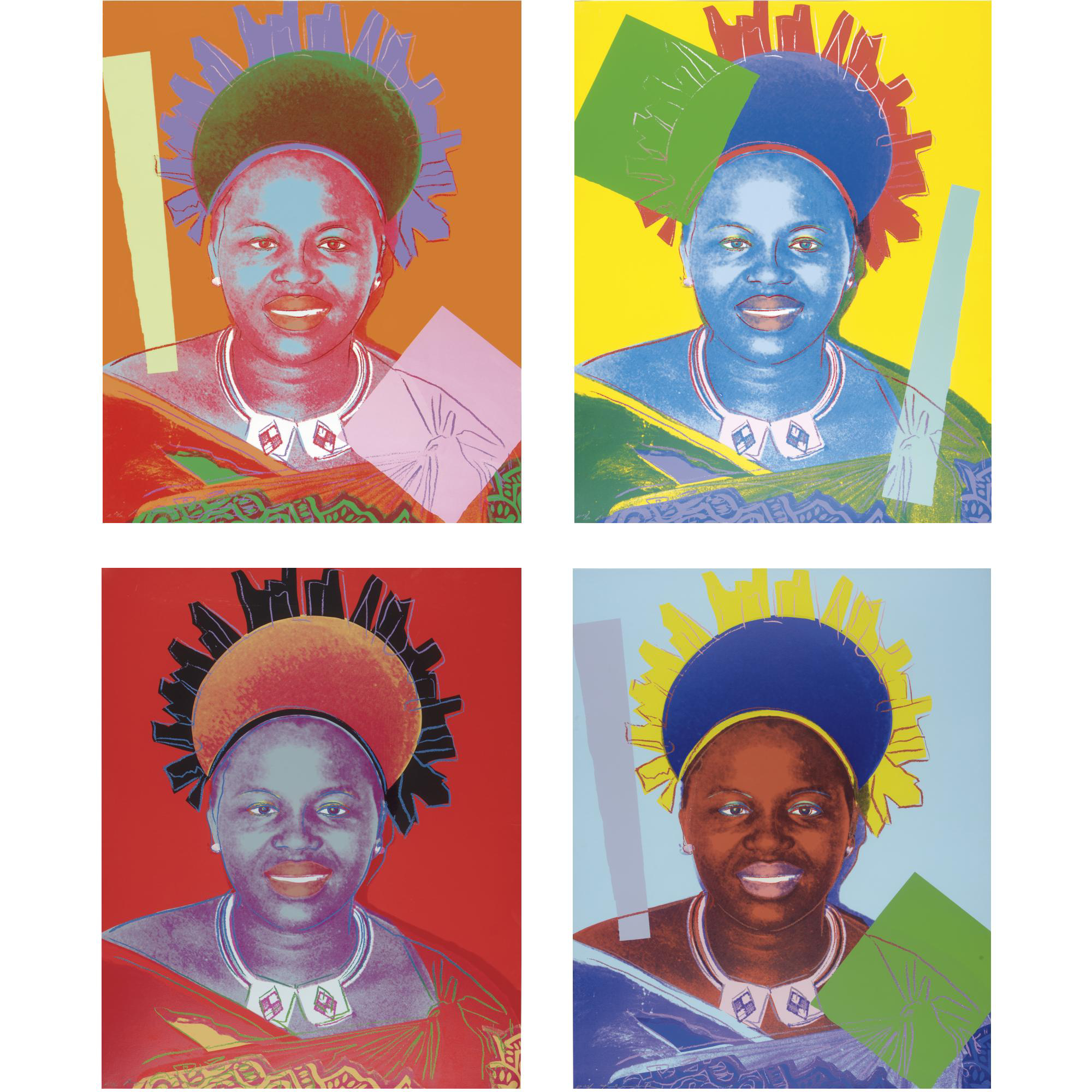 Andy Warhol - REIGNING QUEENS (ROYAL EDITION): QUEEN NTOMBI TWALA OF SWAZILAND