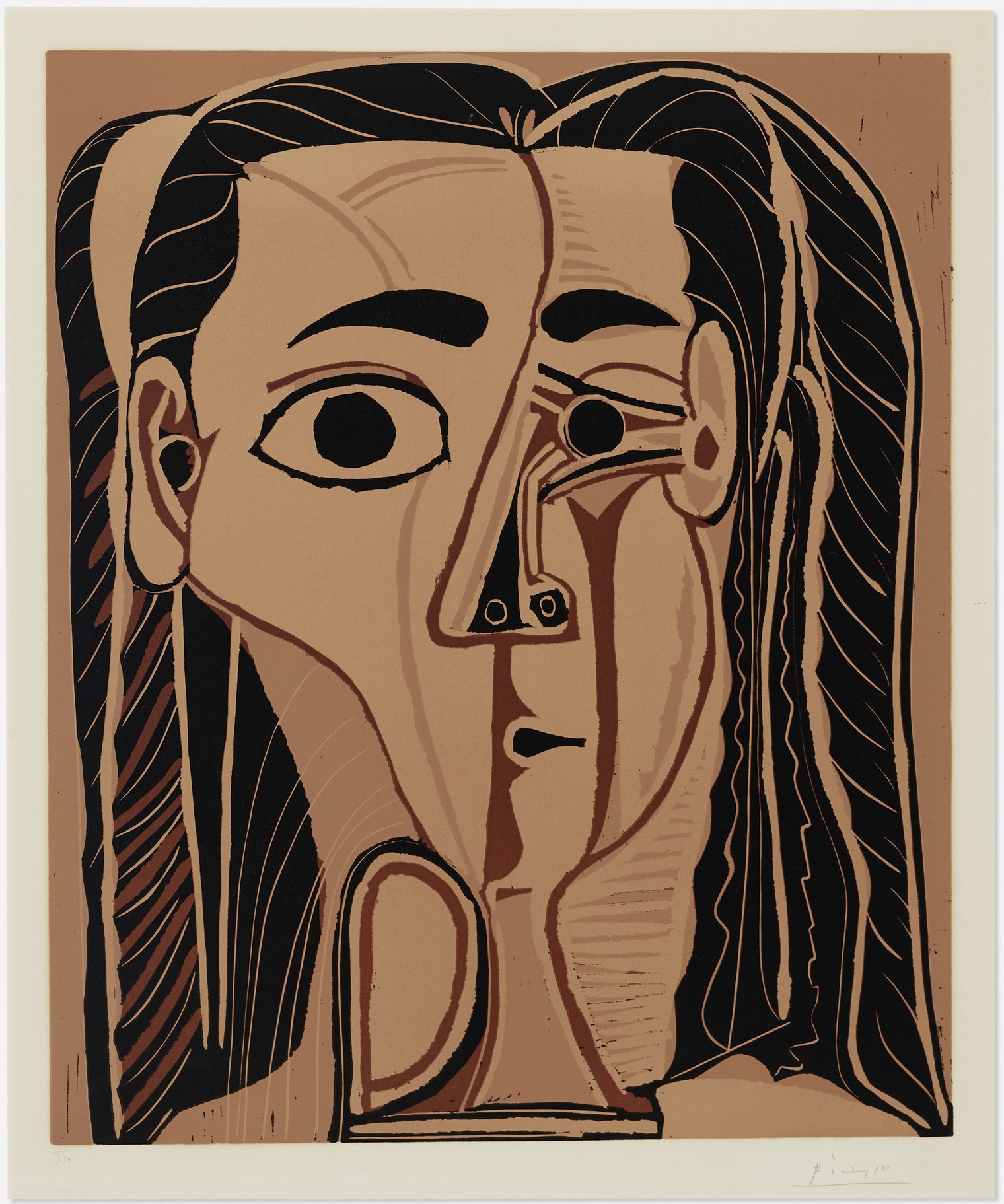 Pablo Picasso - Jacqueline au bandeau de face (Grand tête de femme)