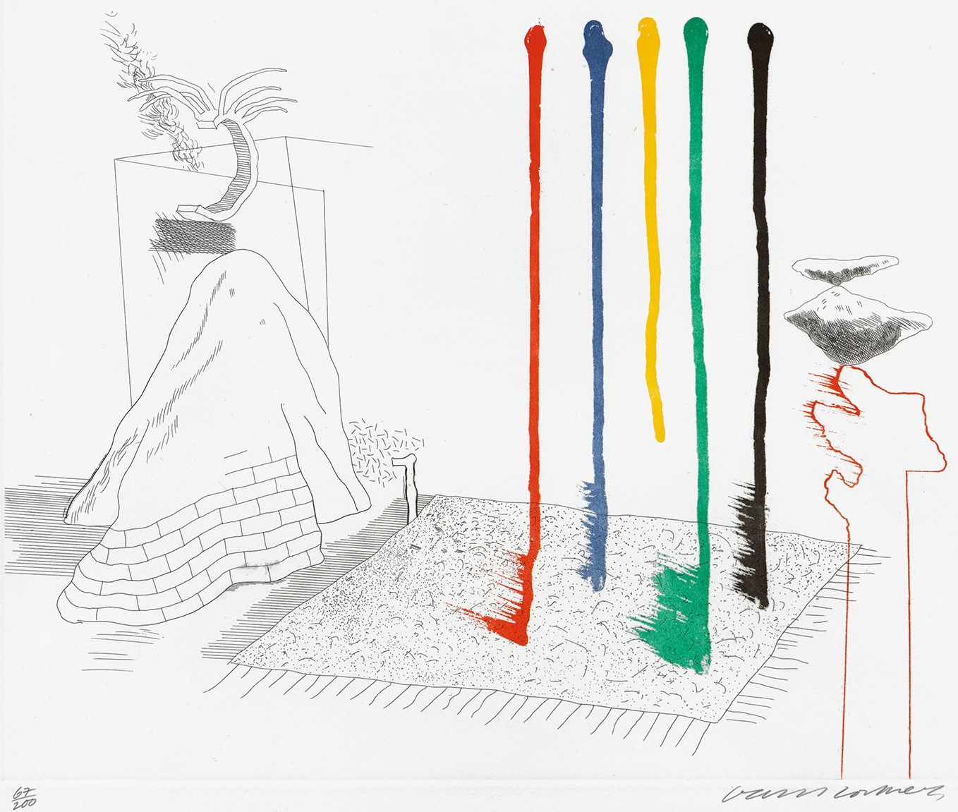 David Hockney - I Say They Are, plate 16 from The Blue Guitar (S.A.C 214, M.C.A.T. 193)
