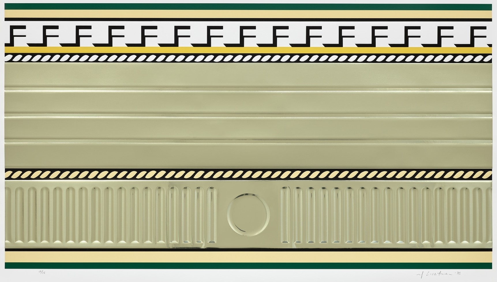 Roy Lichtenstein - Entablature III, from Entablature series (T. 336, C. 140)