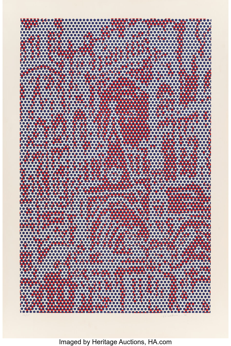 Roy Lichtenstein - Cathedral #4, from Cathedral Series