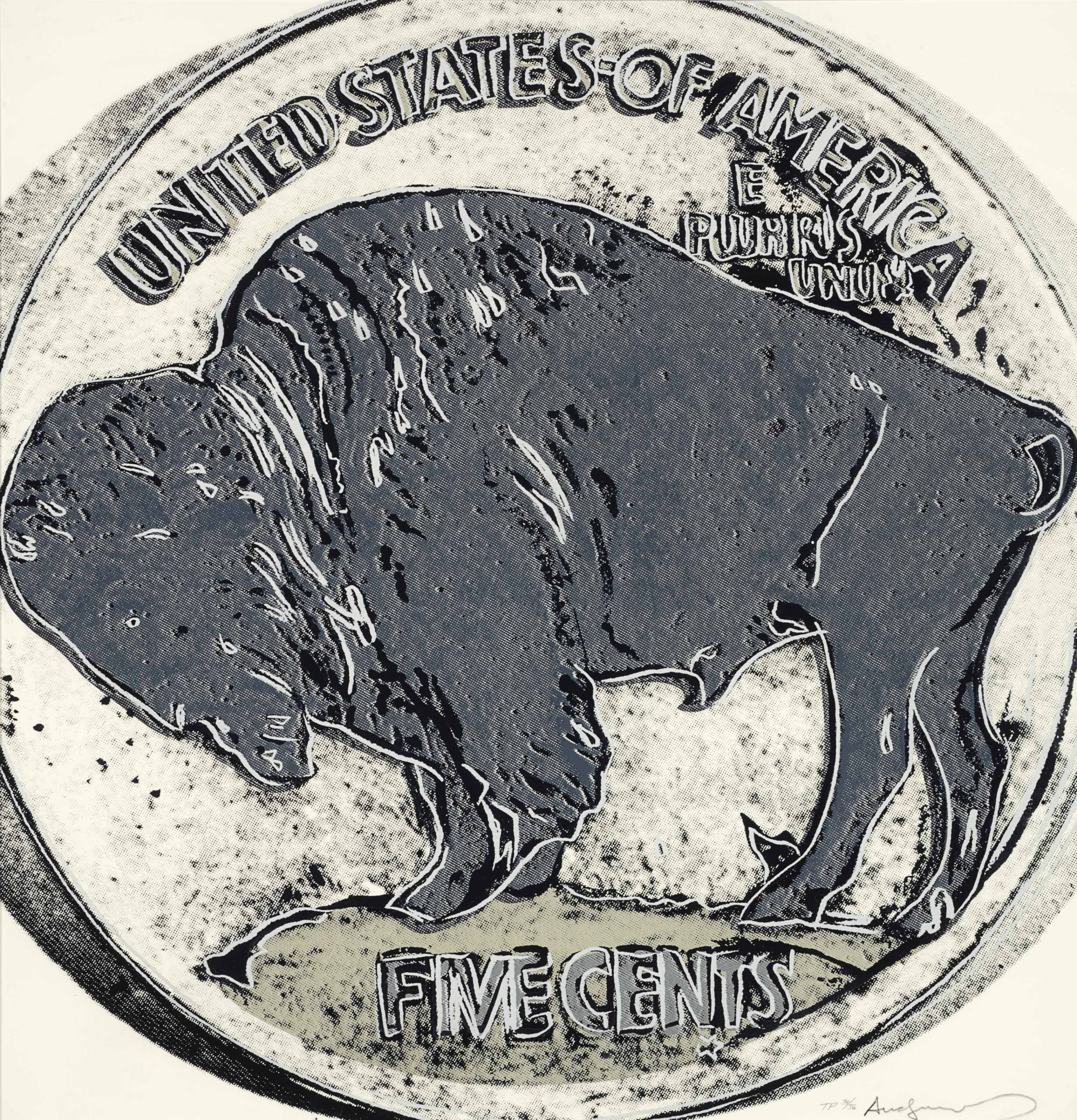 Andy Warhol - Buffalo Nickel from Cowboys and Indians