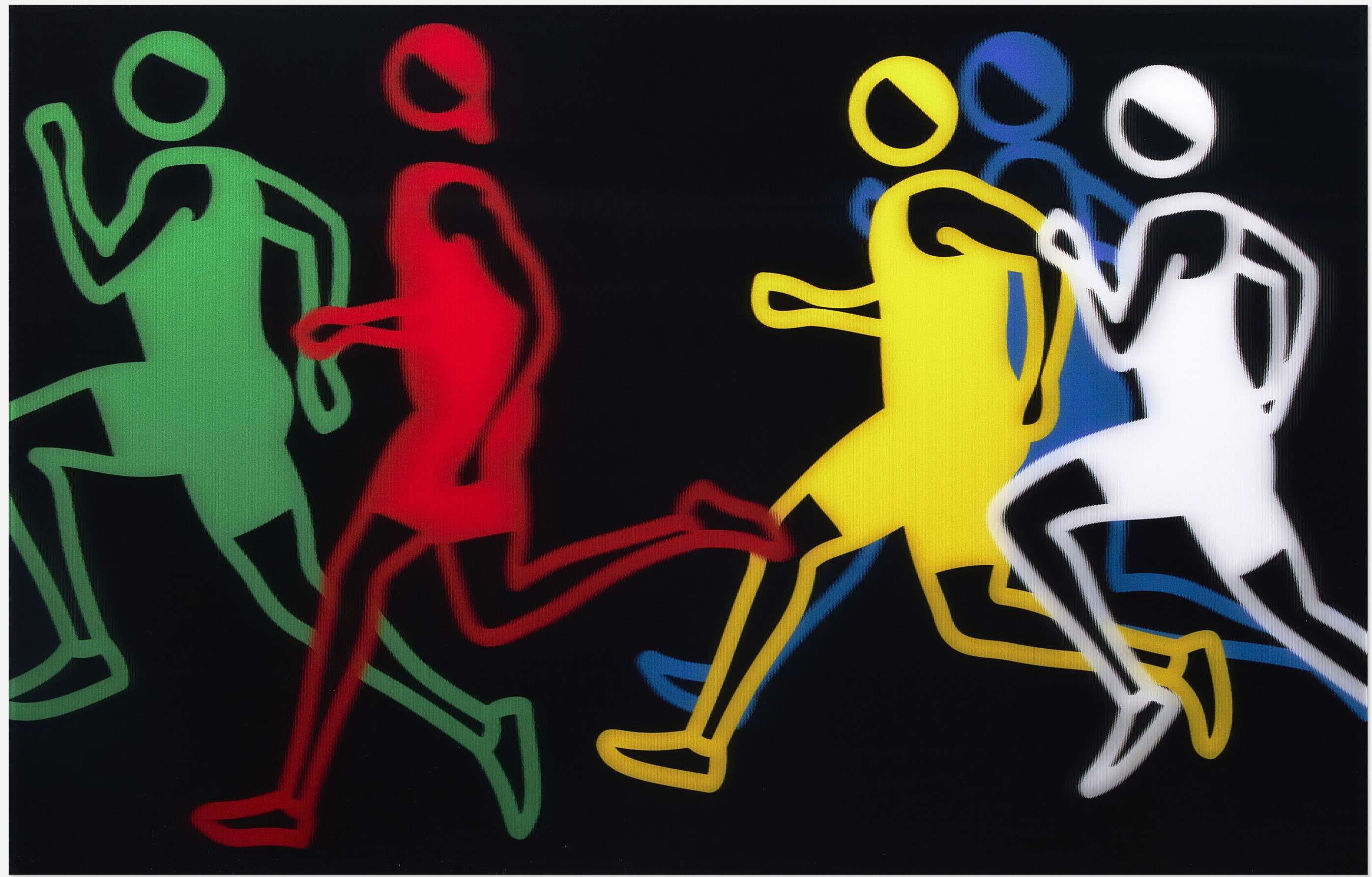 Julian Opie - Men sprinters 1. (from the Sprinters series)