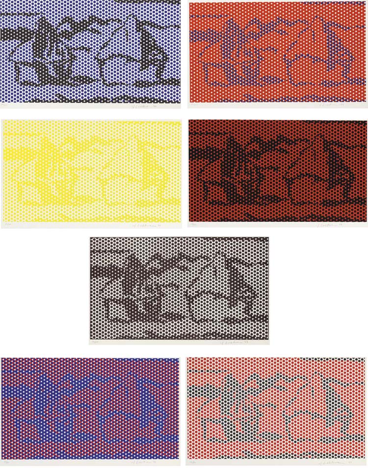 Roy Lichtenstein - Haystack #1-6; and 7, from Haystack
