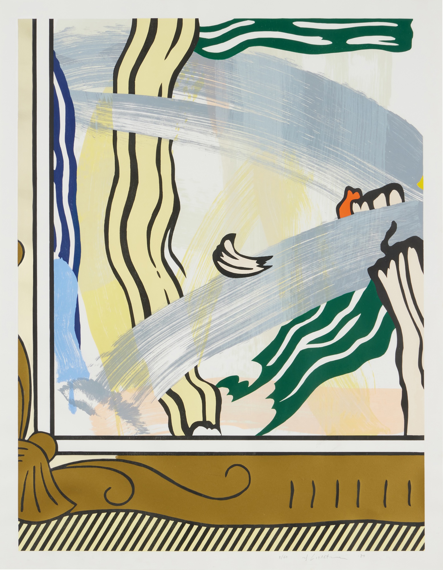 Roy Lichtenstein - Painting in a Gold Frame, from the Paintings series (Corlett 206; RLCR 3317)
