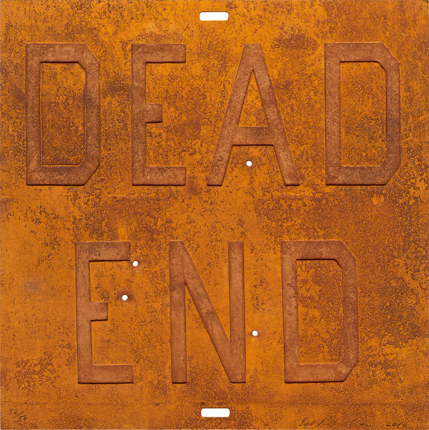 Ed Ruscha - Dead End 2, from Rusty Signs