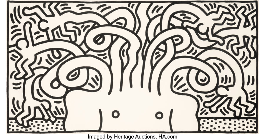 Keith Haring - Medusa Head