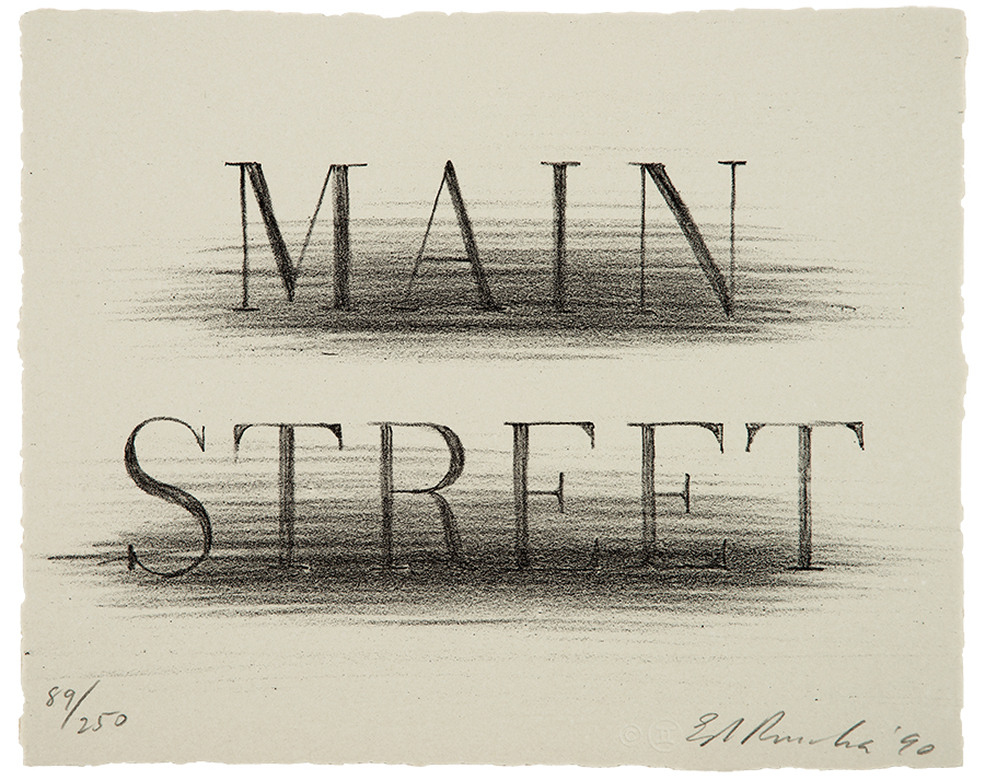 Ed Ruscha - Main Street (from Harvey Gantt Portfolio)