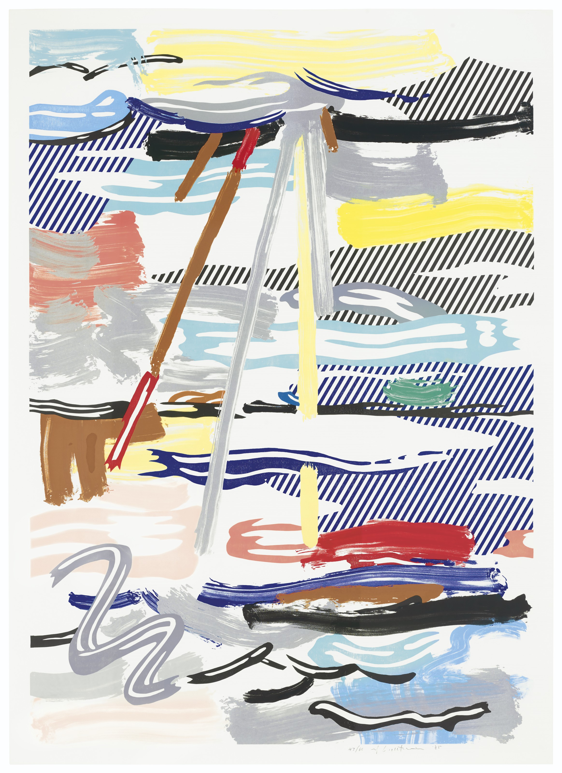 Roy Lichtenstein - Sunshine through the Clouds, from Landscapes Series