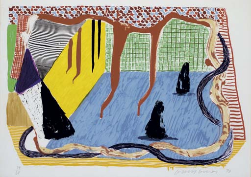 David Hockney - Ink in the Room, from Some New Prints