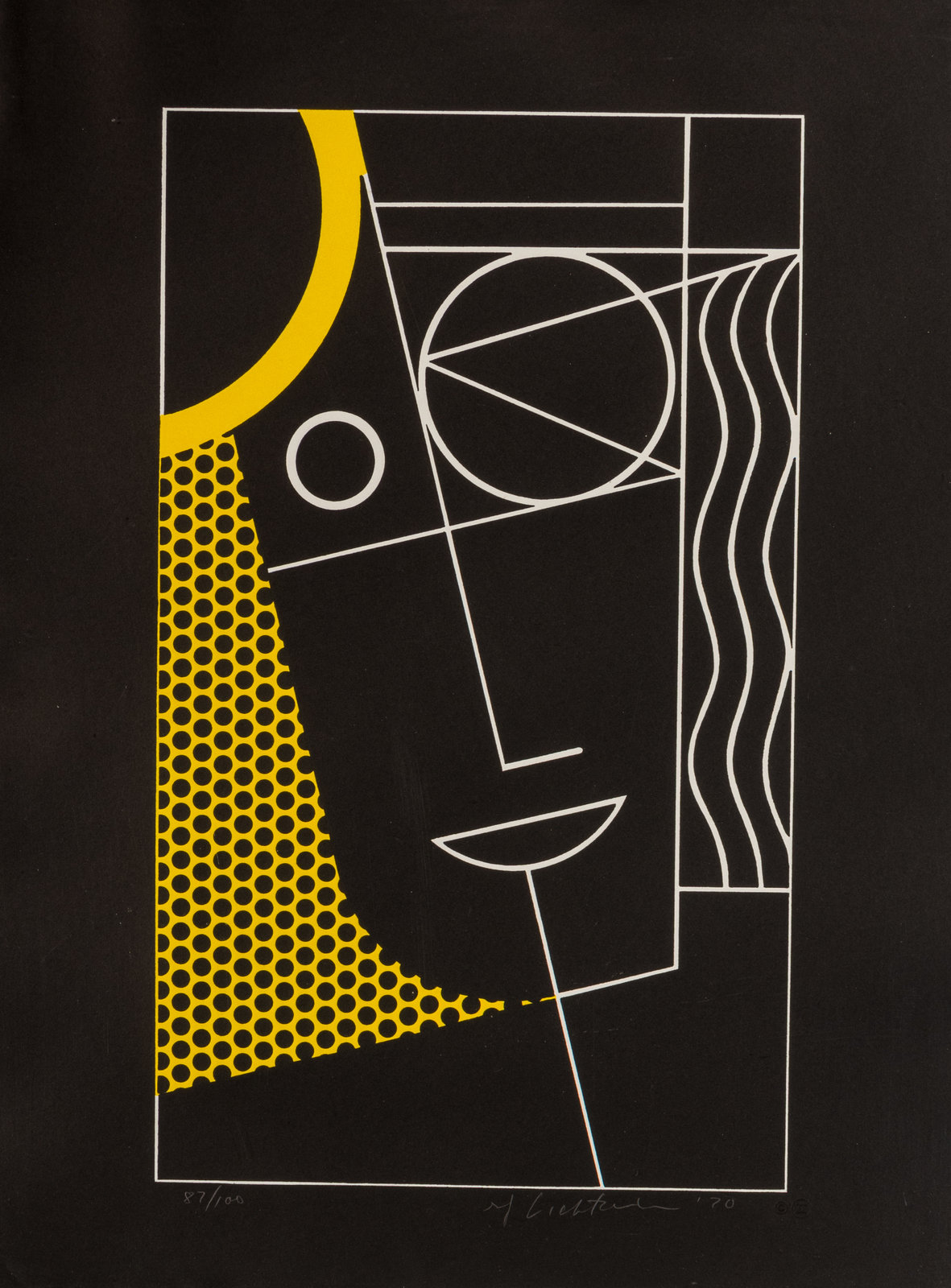 Roy Lichtenstein - Modern Head #2 (from the Modern Head series)