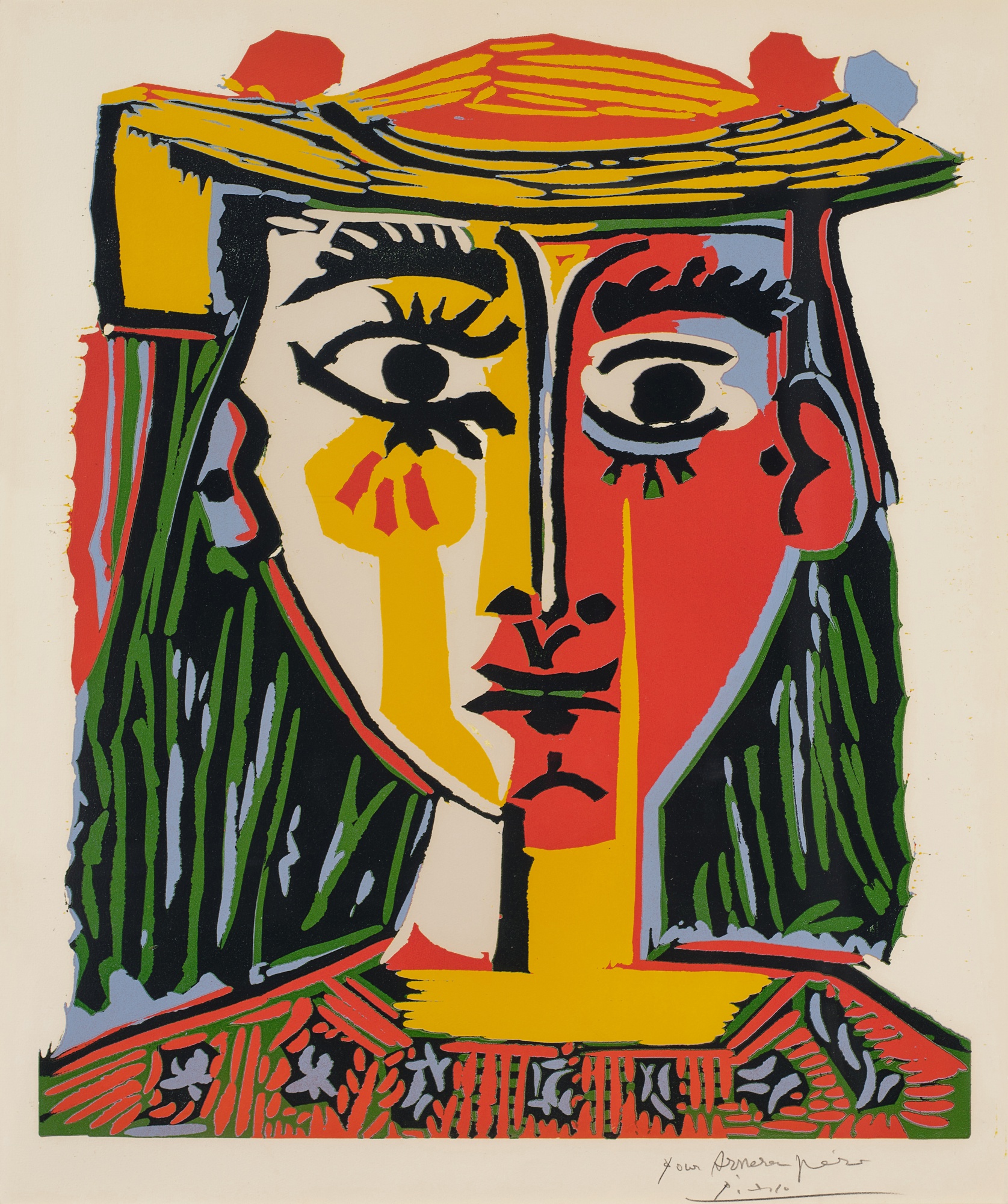 Pablo Picasso - Buste de femme au chapeau (Bloch 1072; Baer 1318)