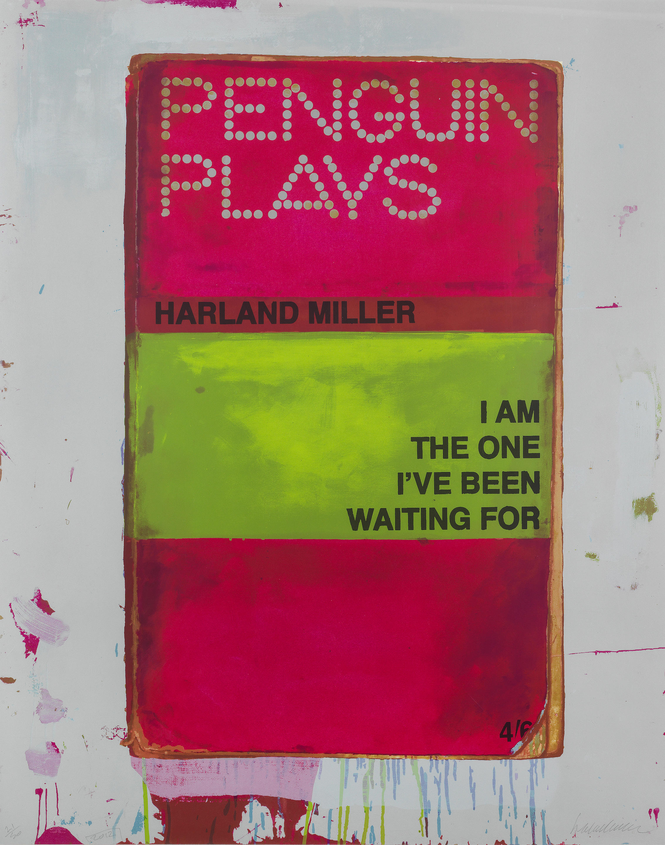 Harland Miller - I Am The One I've Been Waiting For (red and yellow)