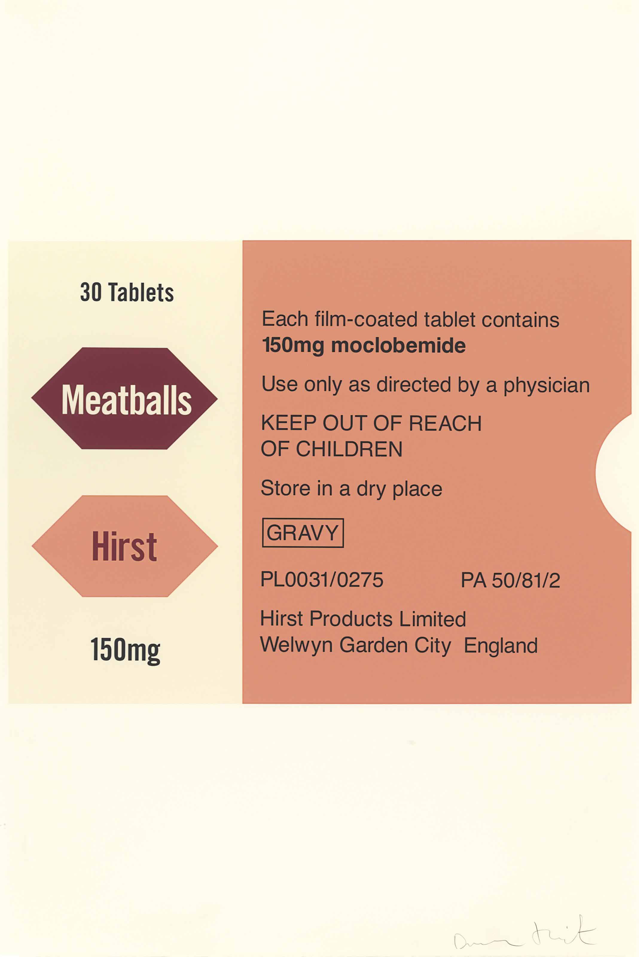 Damien Hirst - Meatballs, from The Last Supper