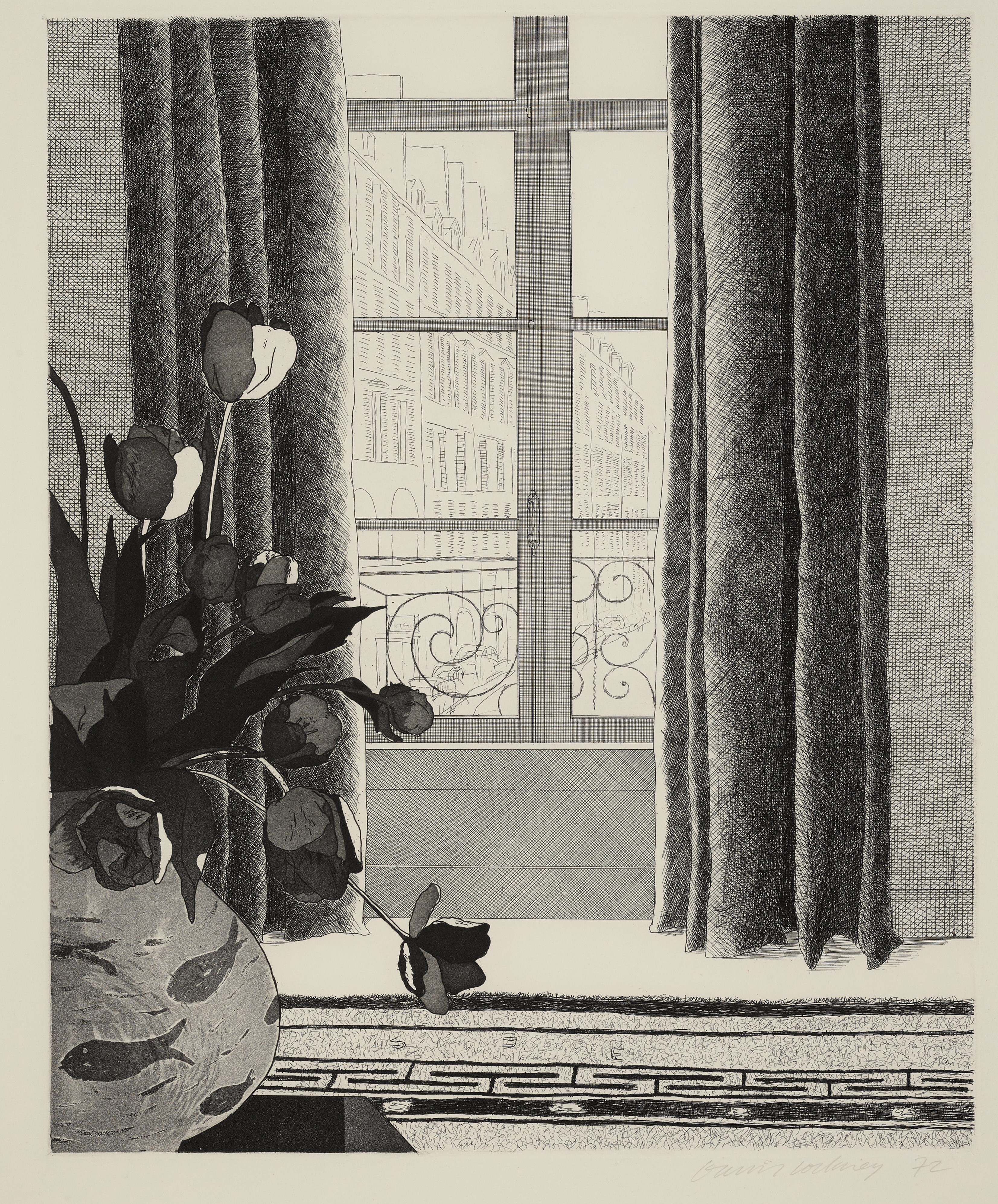 David Hockney - Rue de Seine (S.A.C. 121; MCA Tokyo 111)