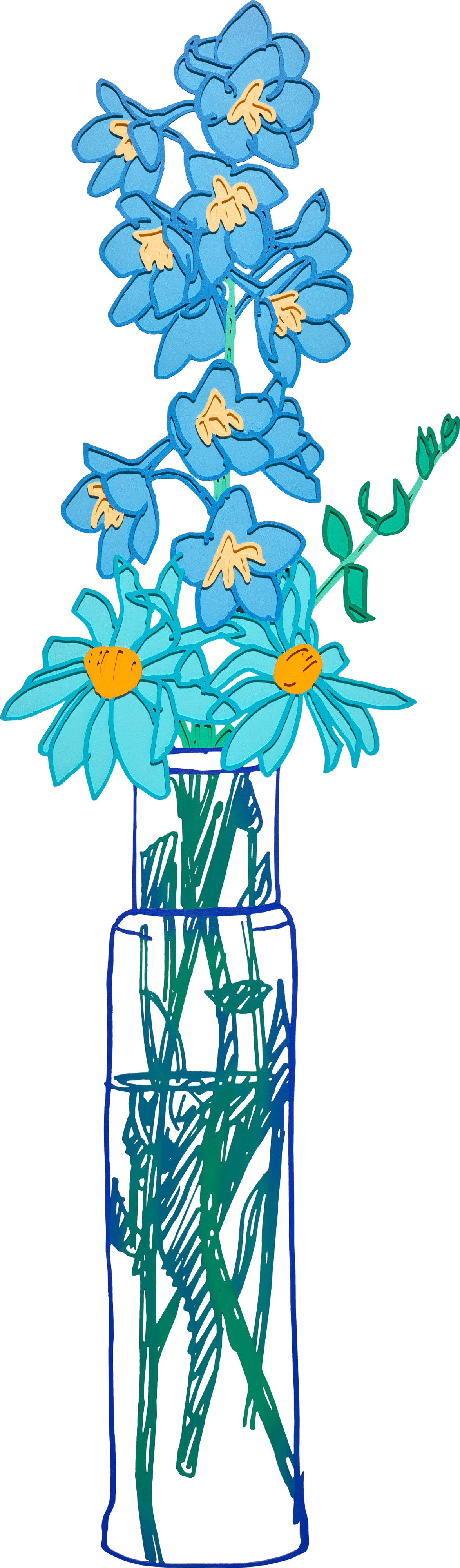 Tom Wesselmann - Delphinium and Daisies (W.P.I. E19)