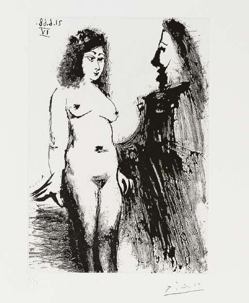 Pablo Picasso - Jeune Femme laissant tomber sa Robe, from Séries 347